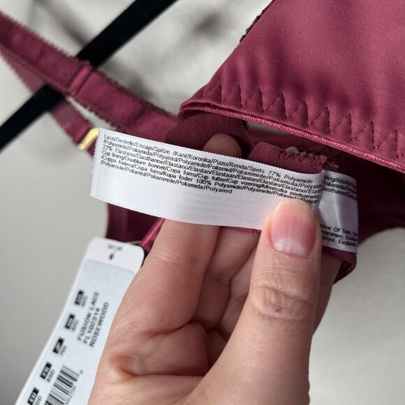 Fantasie Womens Fusion Lace Rosewood Pink 32D Underwire Bra - Picture 6 of 9